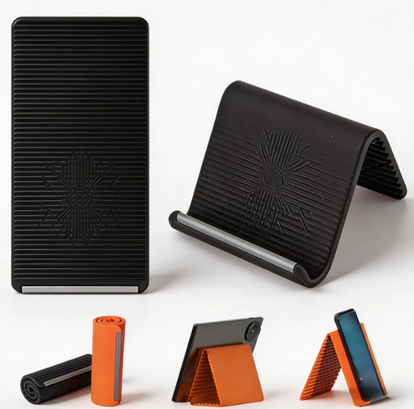 Flexible Silicone Aluminum Phone Stand | Bendable Foldable Holder for Phone Tablet Laptop