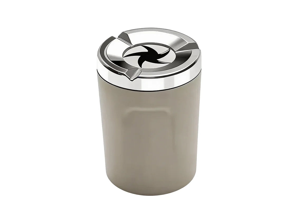 🚗Rotating Car Ashtray with Ceramic Inner Liner, Mechanical Airtight Lid Car Cup‑Holder Ashtray