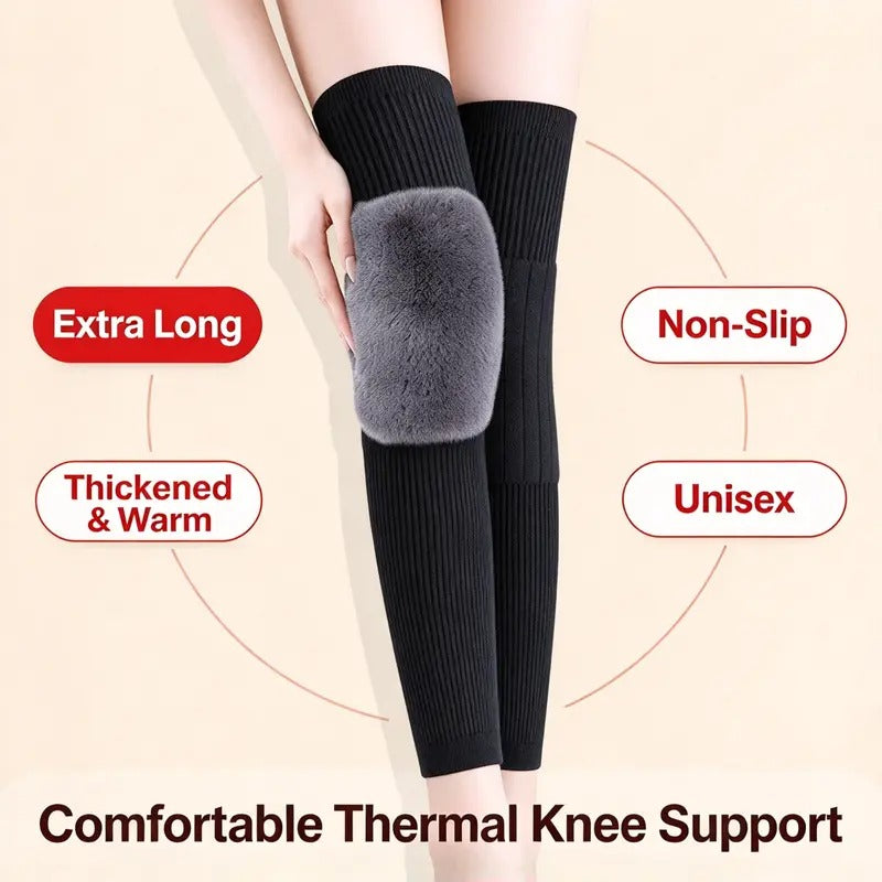 ❄️ Stay Warm This Winter 🔥 49% OFF Thermal Knee Warmers – Thick Fleece Inside & Full Coverage Comfort