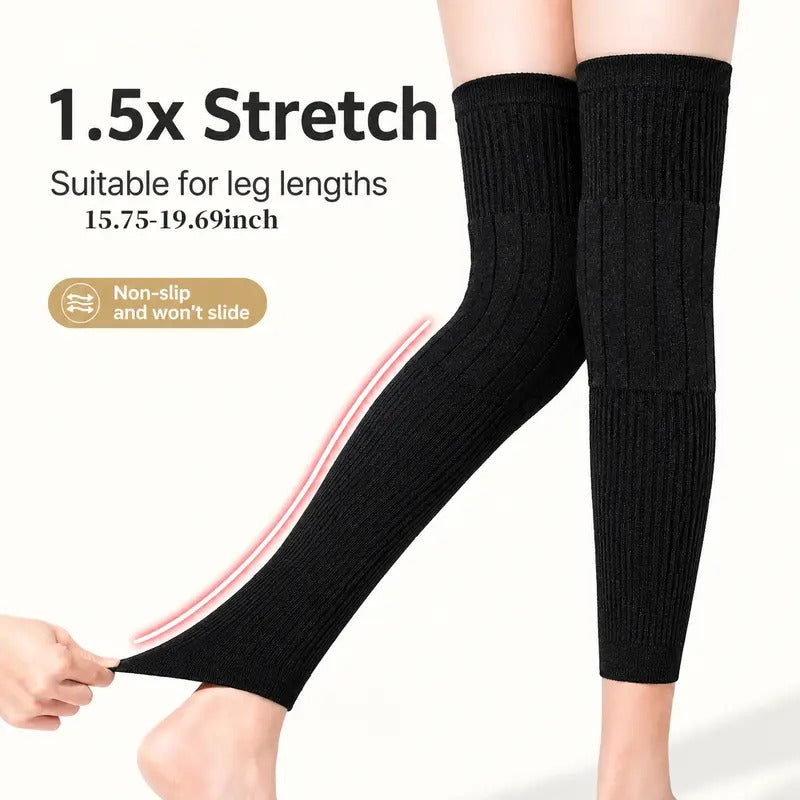 ❄️ Stay Warm This Winter 🔥 49% OFF Thermal Knee Warmers – Thick Fleece Inside & Full Coverage Comfort
