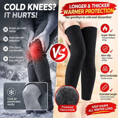 ❄️ Stay Warm This Winter 🔥 49% OFF Thermal Knee Warmers – Thick Fleece Inside & Full Coverage Comfort