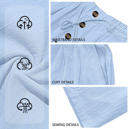Men's Loose Fit Casual Relaxed Fit LightweightLinen Pants