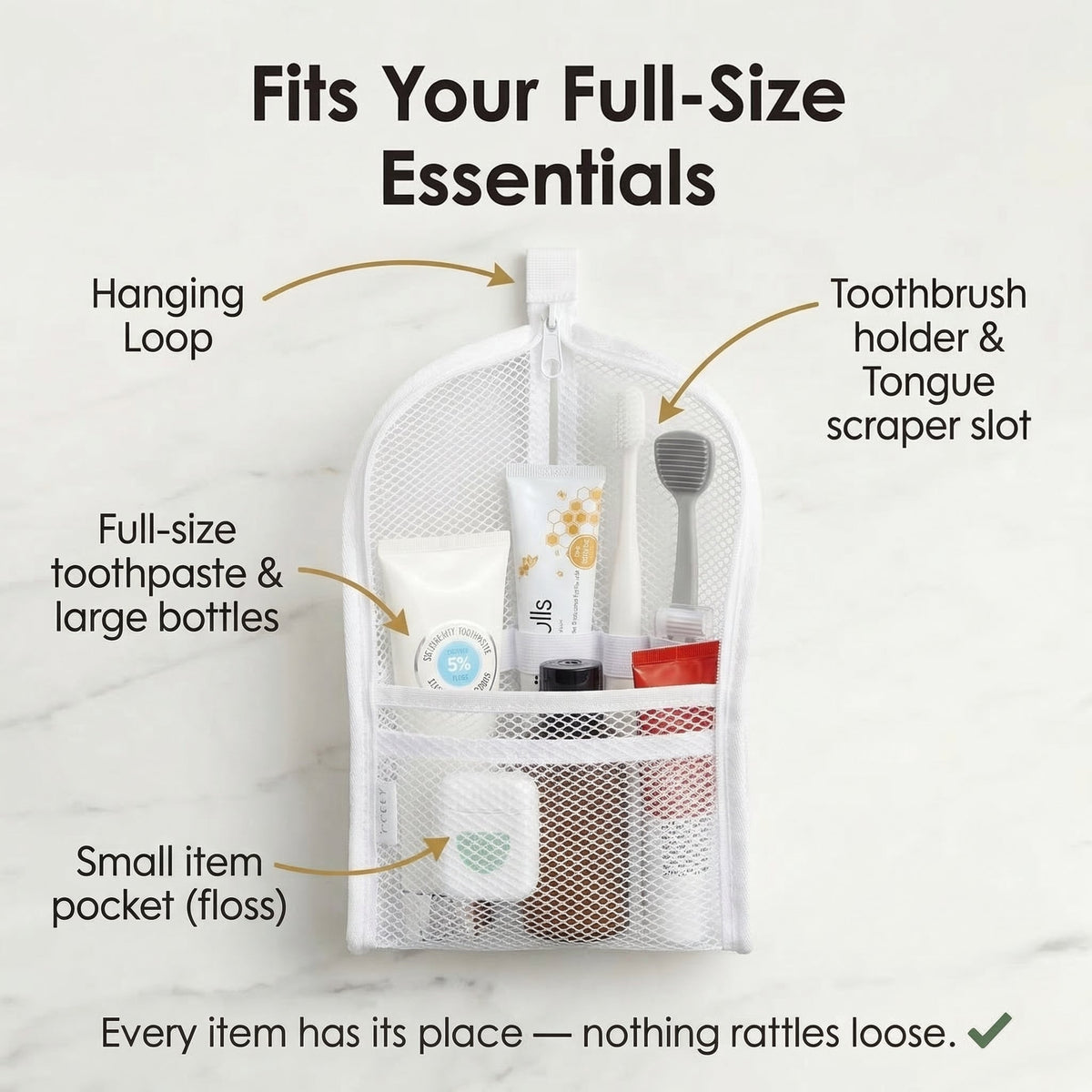 🎒Mesh Zipper Toiletry Storage Pouch-Buy 1 get 1 free - Multi-Pocket Travel Cosmetic Organizer Bag