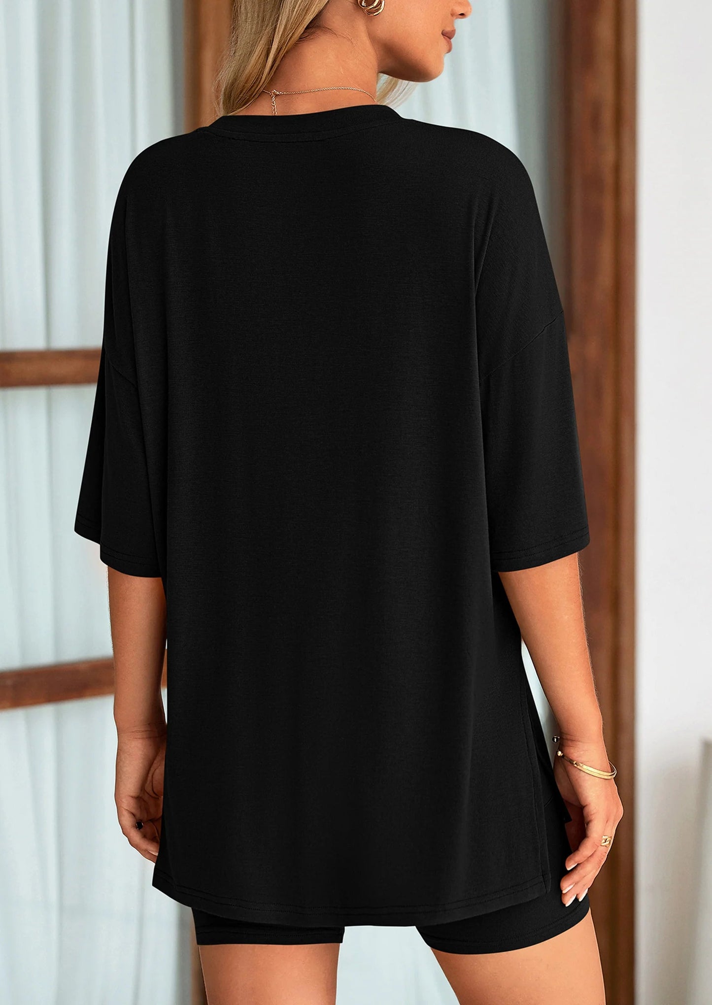 Women's Two PieceLounge Set SummerCasual Oversized Shirts
