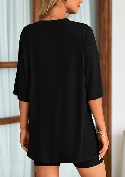 Women's Two PieceLounge Set SummerCasual Oversized Shirts