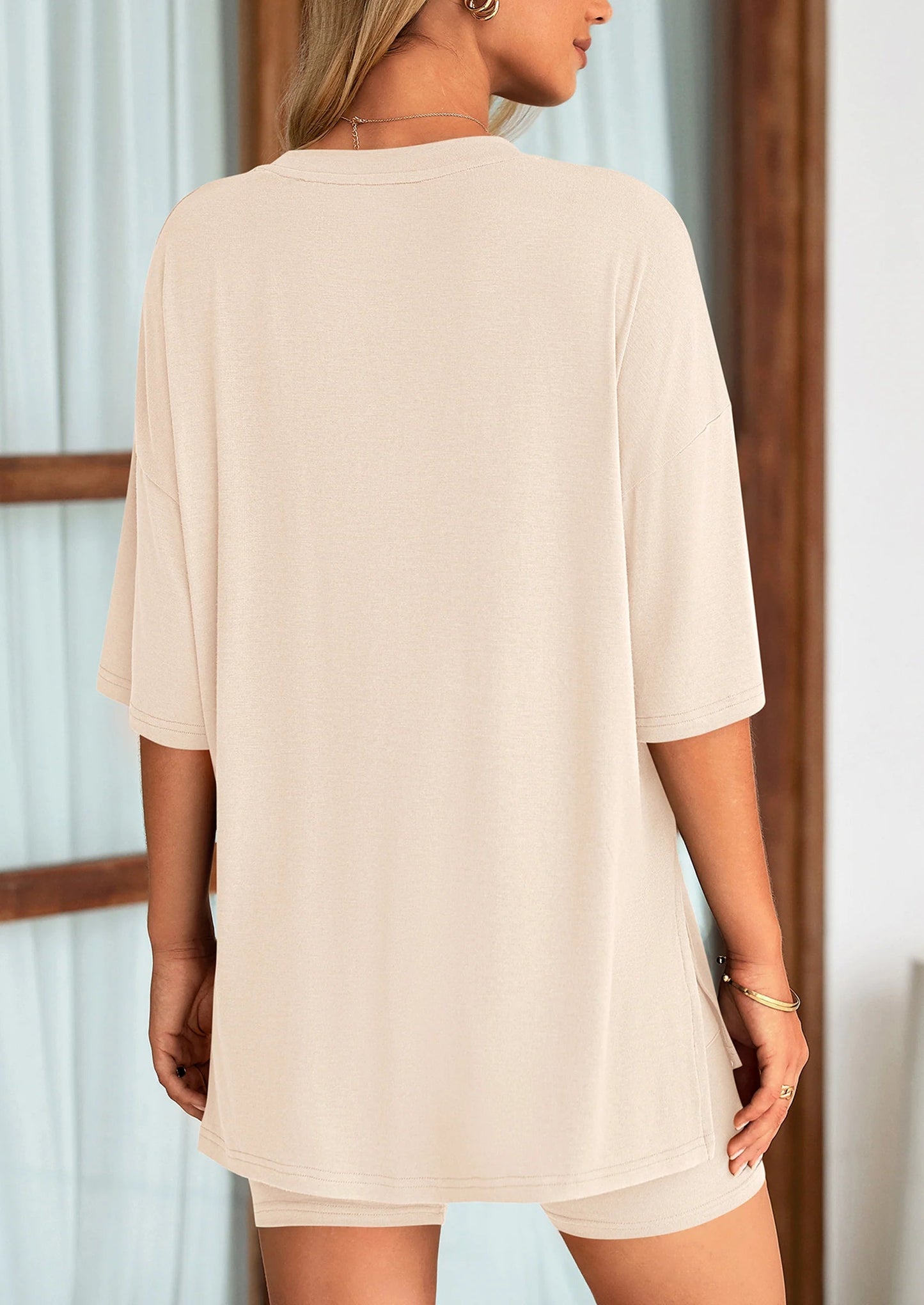 Women's Two PieceLounge Set SummerCasual Oversized Shirts