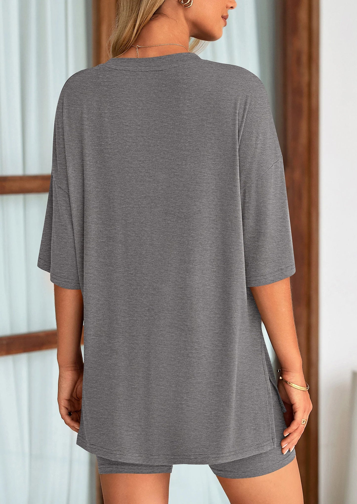 Women's Two PieceLounge Set SummerCasual Oversized Shirts