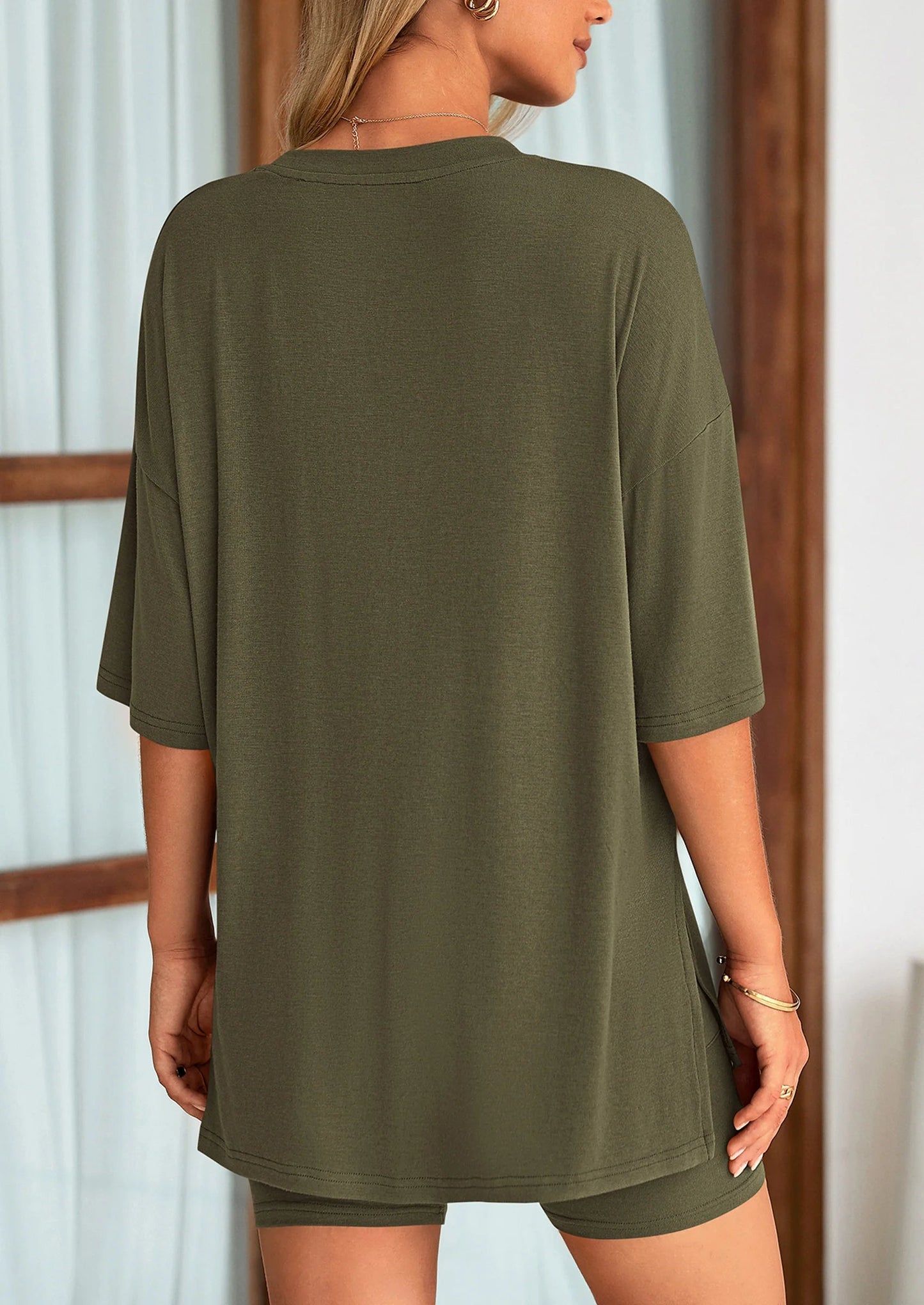 Women's Two PieceLounge Set SummerCasual Oversized Shirts