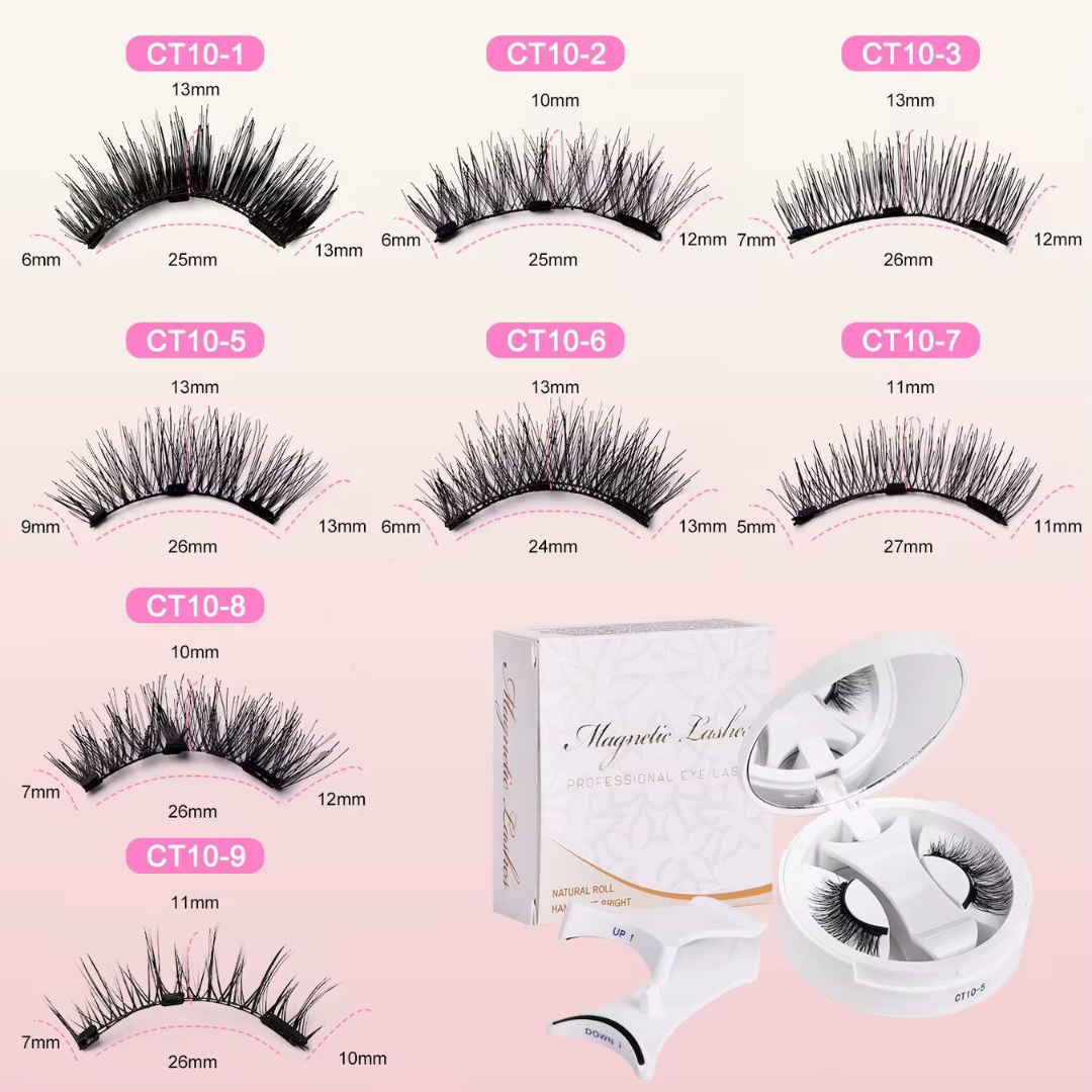 Magnetic Eyelashes with Applicator Kit— Glue-Free, Seconds Apply & All-Day Weightless Wear