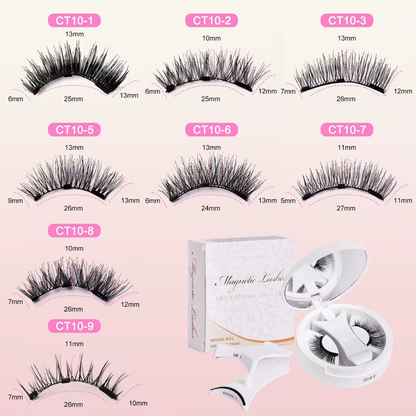 Magnetic Eyelashes with Applicator Kit— Glue-Free, Seconds Apply & All-Day Weightless Wear