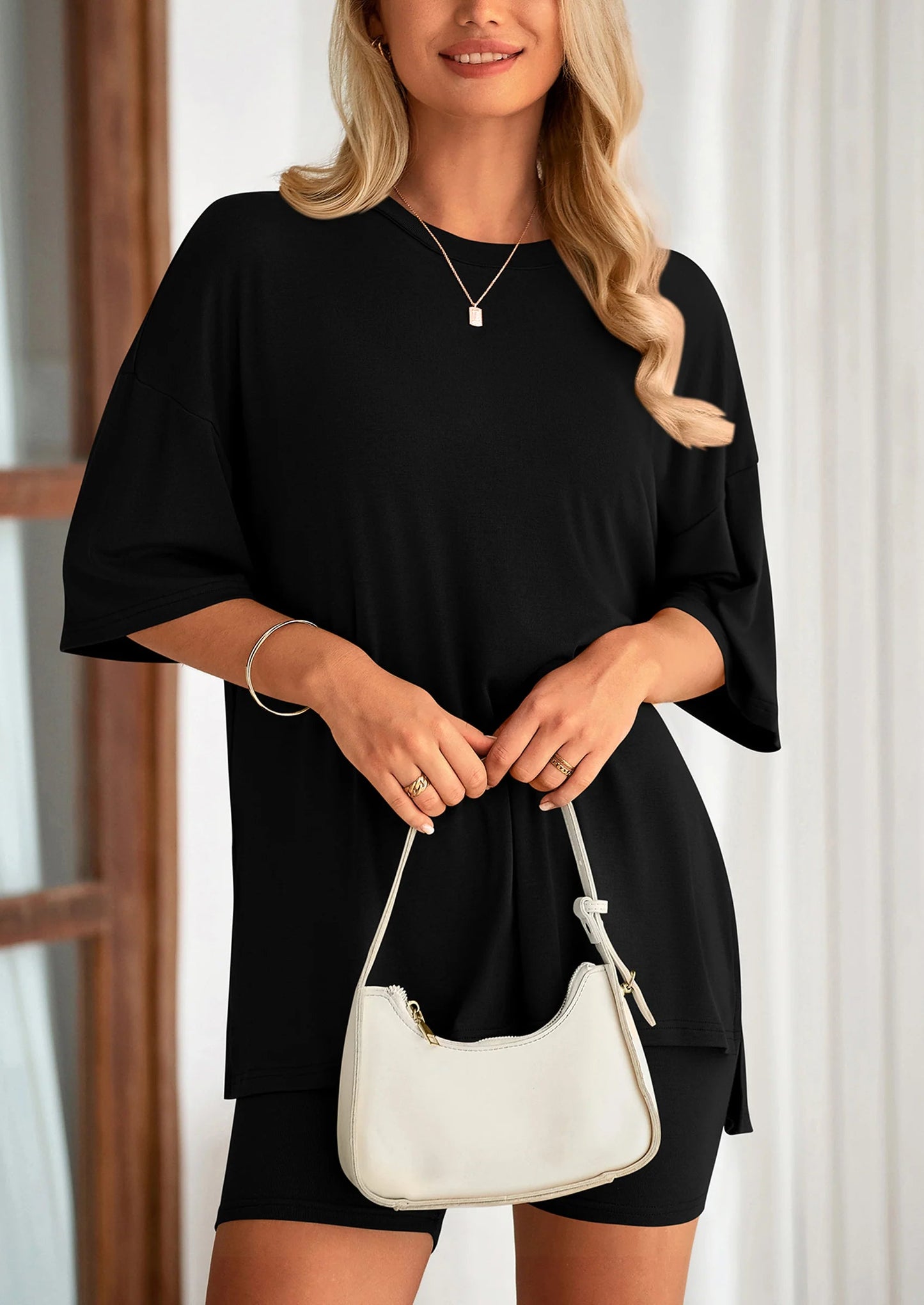 Women's Two PieceLounge Set SummerCasual Oversized Shirts