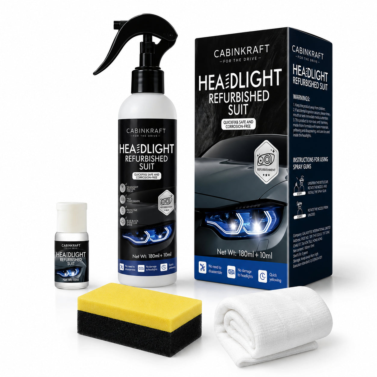 Headlamp Restoration Fluid — Restores Yellowed & Oxidized Headlights
