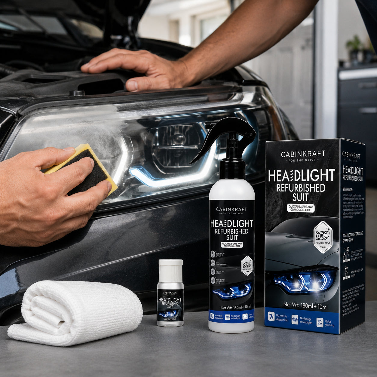Headlamp Restoration Fluid — Restores Yellowed & Oxidized Headlights