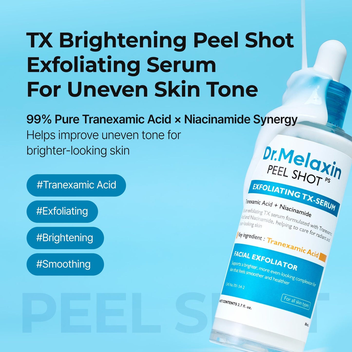 Exfoliating ToneSmoothing TX Duo, Tranexamic Acid &Niacinamide Gentle Peeling for Dark Spot Care