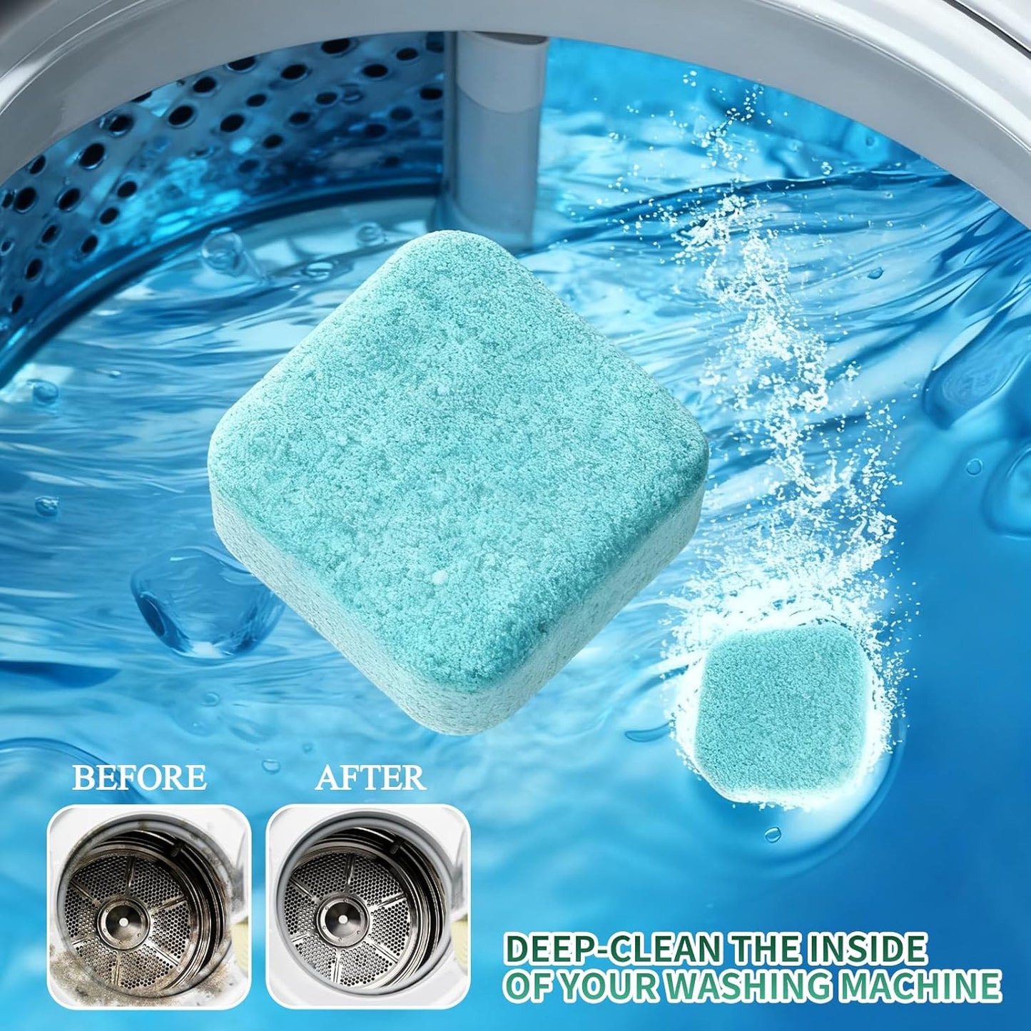 Washing Machine Cleaner Tablets,Ideal for pet owners and large households