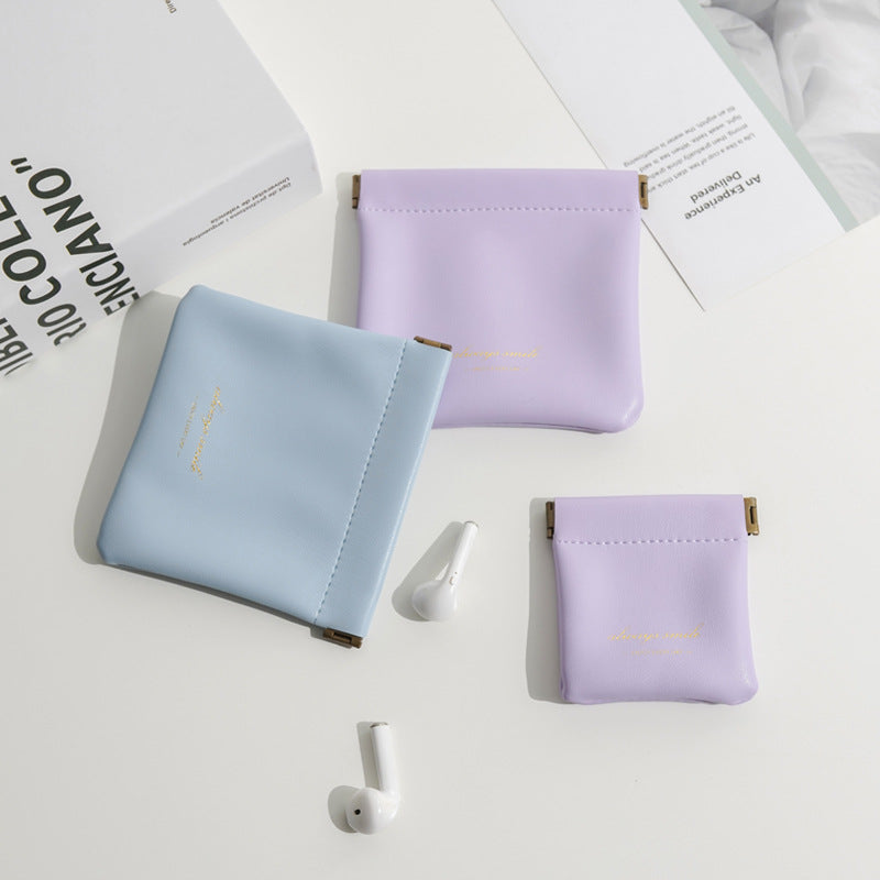 Bramwe - Personalized Snap Closure Leather Organizer Pouch
