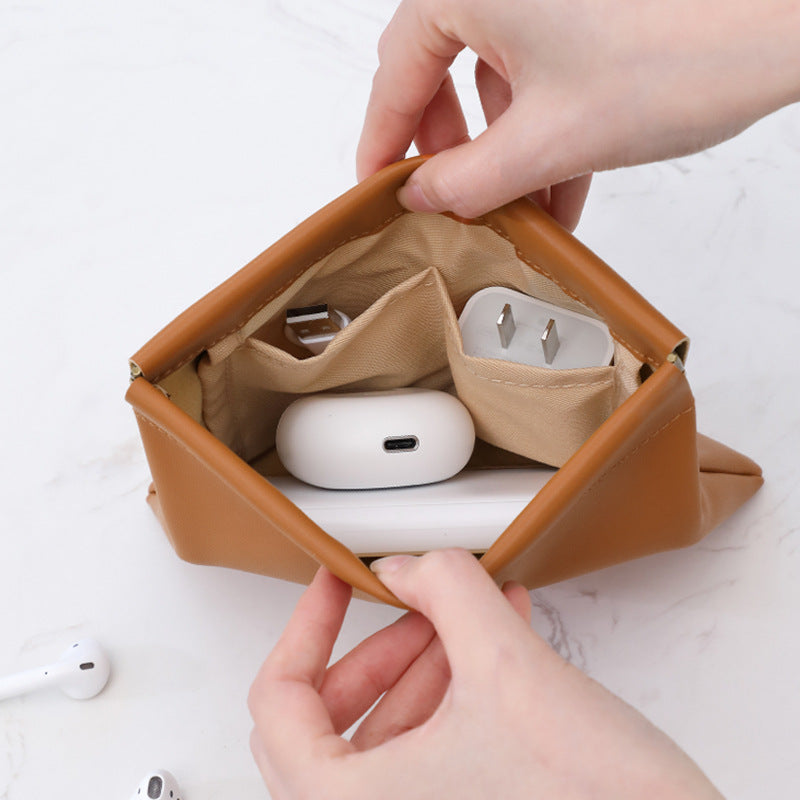 Bramwe - Personalized Snap Closure Leather Organizer Pouch