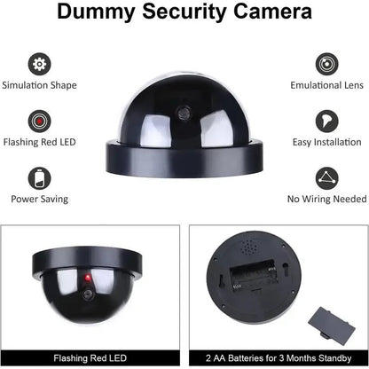 2026 Hot Sale🔴 Dummy Dome Security Camera with Flashing LED – Add a Visible Security Presence