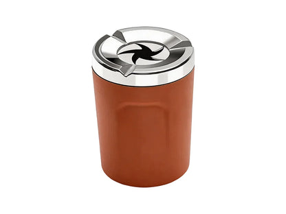 🚗Rotating Car Ashtray with Ceramic Inner Liner, Mechanical Airtight Lid Car Cup‑Holder Ashtray
