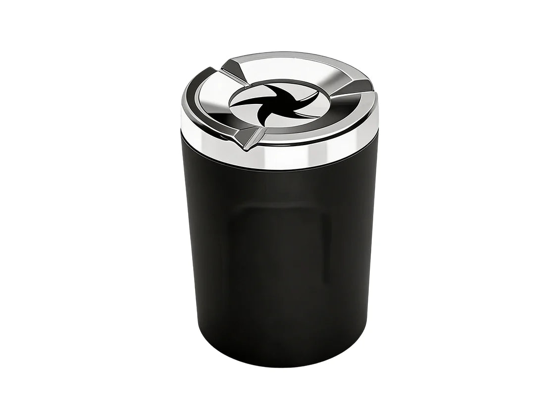 🚗Rotating Car Ashtray with Ceramic Inner Liner, Mechanical Airtight Lid Car Cup‑Holder Ashtray