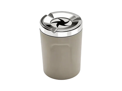 🚗Rotating Car Ashtray with Ceramic Inner Liner, Mechanical Airtight Lid Car Cup‑Holder Ashtray