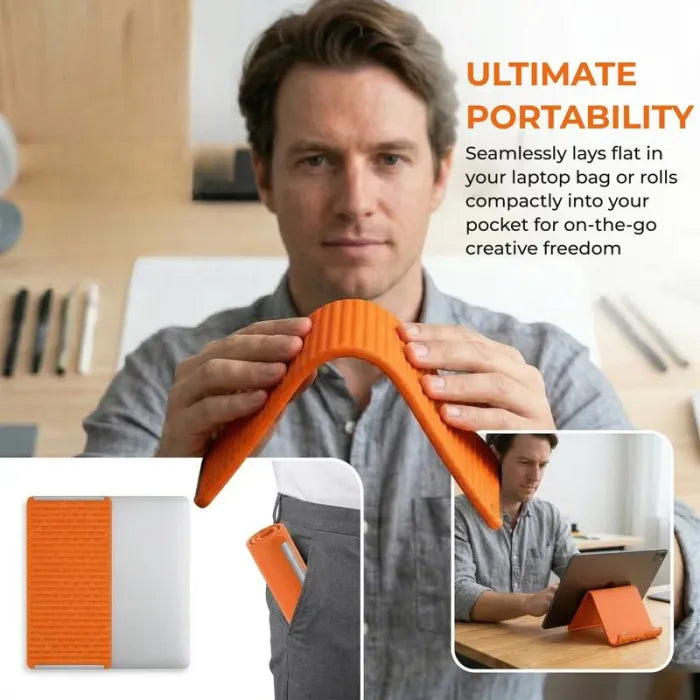Flexibler Silikon-Aluminium-Handyständer | Biegsamer faltbarer Halter für Handy, Tablet, Laptop