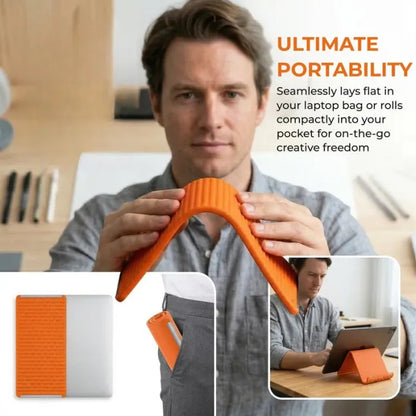 Flexibler Silikon-Aluminium-Handyständer | Biegsamer faltbarer Halter für Handy, Tablet, Laptop